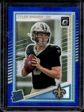 2025 Panini Donruss Optic Tyler Shough Rated Rookie Blue Hyper Prizm #223 Saints