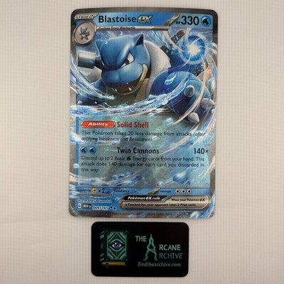 Pokemon TCG - Blastoise EX - 009/165 - Scarlet & Violet: 151 Jumbo Promo - NM