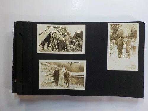 WW1 Photo Album Soldiers German Prisoners 212 Photographs Woman Swimsuits WWI