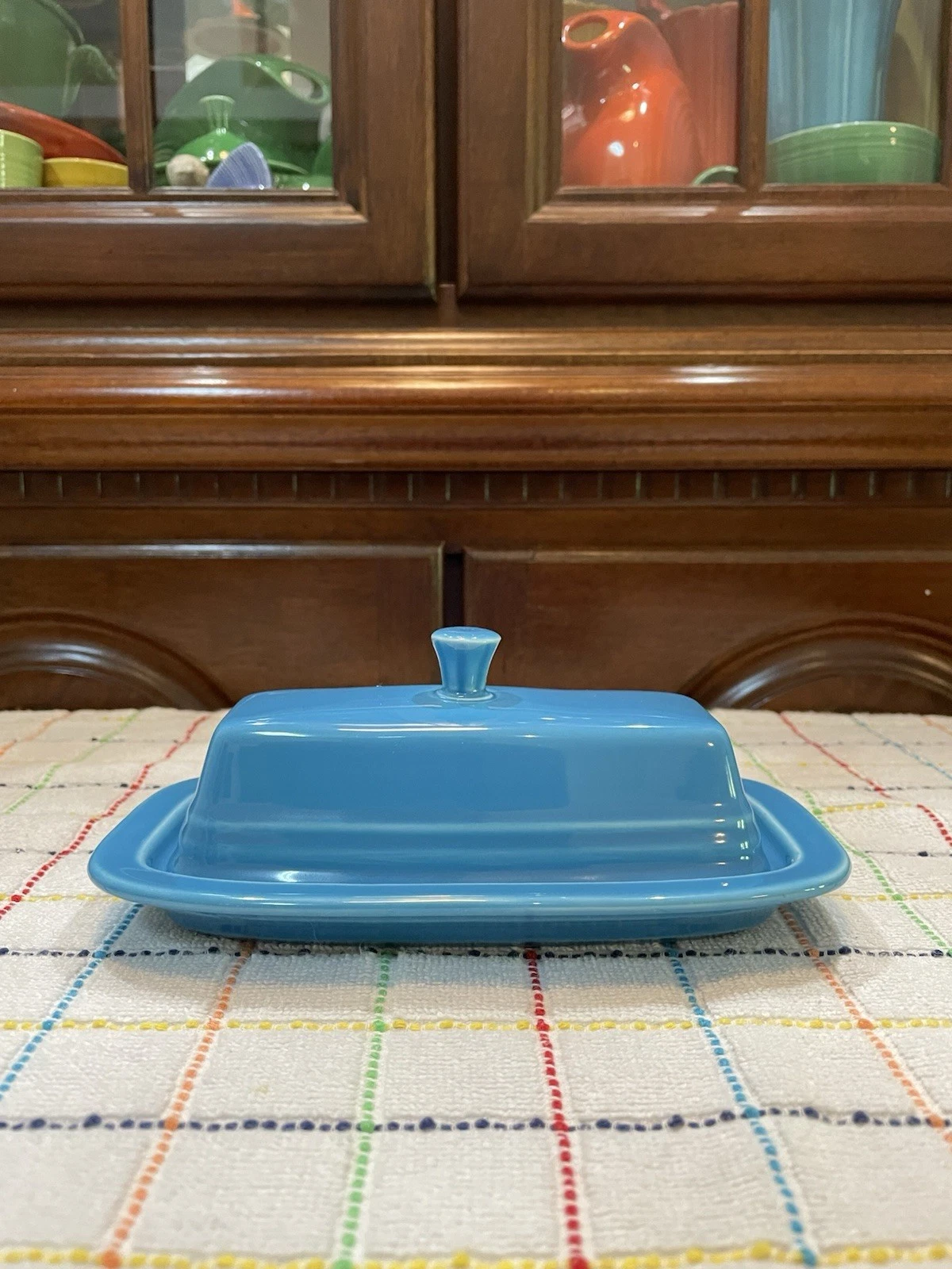 Fiesta Covered Butter Dish Small Peacock Pristine First Quality Not Seconds New