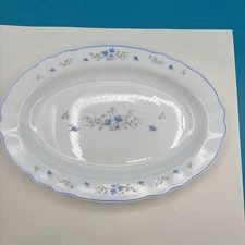 Arcopal France Scalloped ROMANTIQUE 13.5 X 9.5” Serving Chop Plate Oval Floral