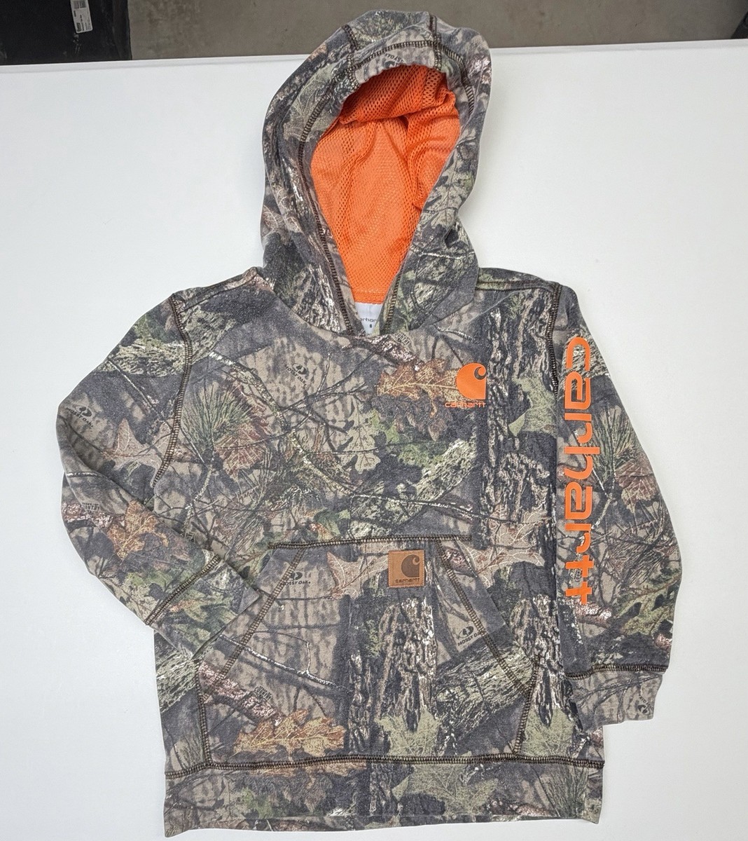 Carhartt x Mossy Oak Camouflage/Orange Hoodie Sweatshirt Vintage