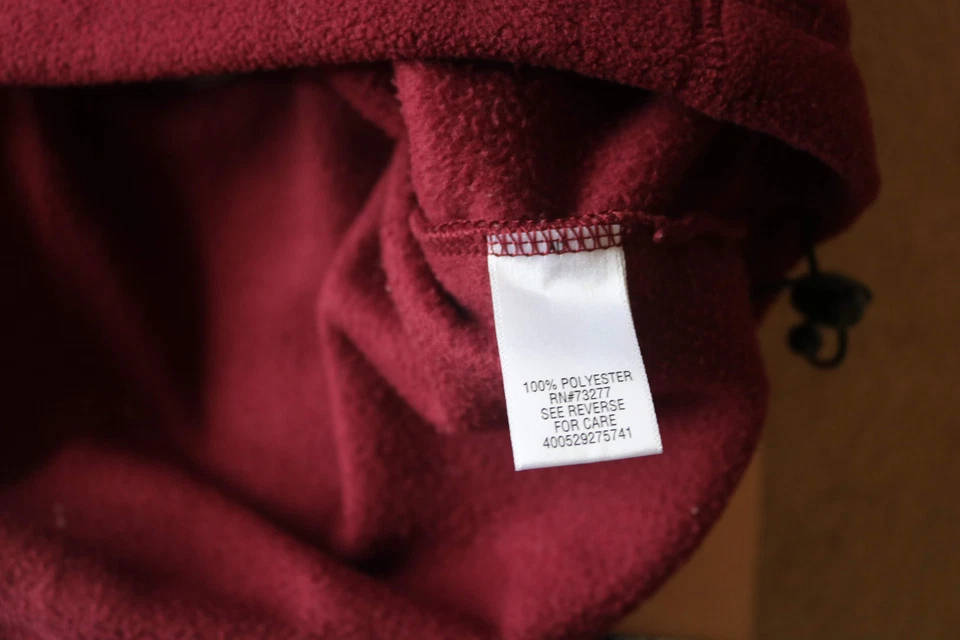 Chaqueta polar Croft & Barrow para hombre roja media cremallera manga larga talla M Foto 4 de 4