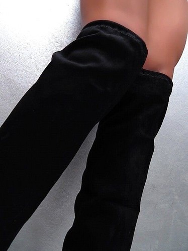 GoGo Original Tacones Altos OTK Sobre la Rodilla Plataforma Botas Negro 36 - Imagen 5 de 6