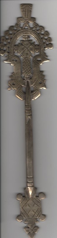 Ethiopian Orthodox Coptic Christian Golden Priests Blessing Cross, Home Decor