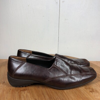 Paul Green Shoes Womens 5 US 8 Slip On Sneakers Loafers Y2K Brown Leather Casual