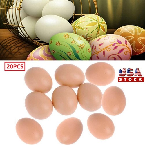 10/30x Fake Dummy Egg Hen Chicken Joke Prank Plastic Eggs Home Kitchen Decor USA - Picture 12 of 13