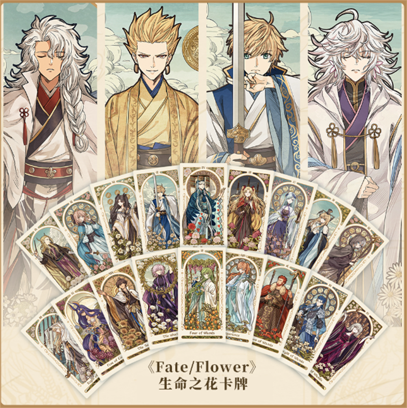 Fate Flower Tarot Cards Anime FGO Characters 79 Piece Cards Album