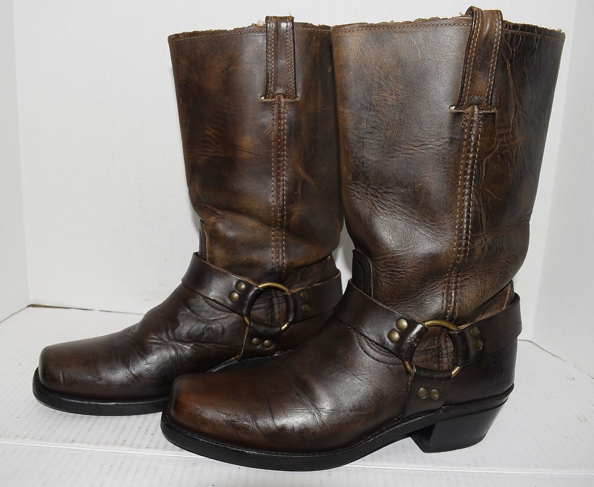 Frye 77300 Harness 12R Brown Leather Motorcycle Biker Western