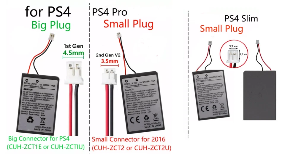 PS4 & Pro Slim Controller Battery LIP1522 Playstation 4 1st gen & 2nd Gen - UK