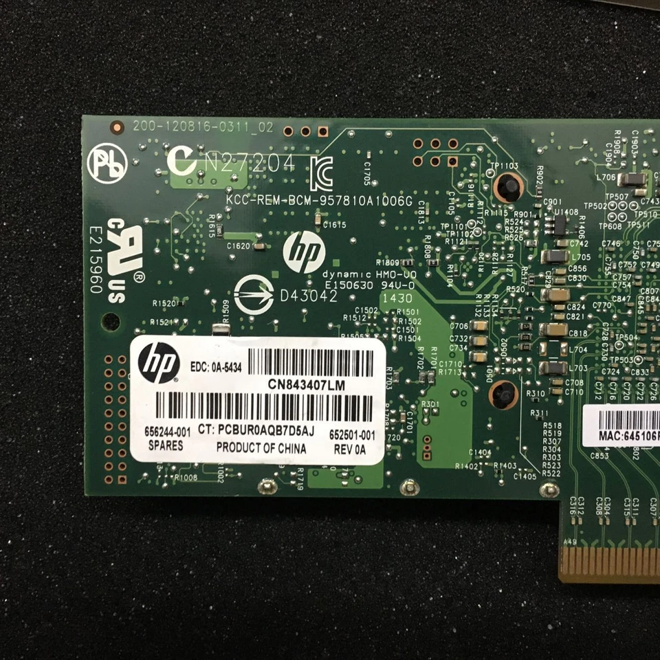 652503-B21 656244-001 652501-001 HP ETHERNET 10GB 2-PORT 530SFP+ ADAPTER US - Image 2 of 4
