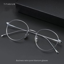 Retro Titanium Round Reading Glasses Men Women Readers Full Rim Eyeglass Frames