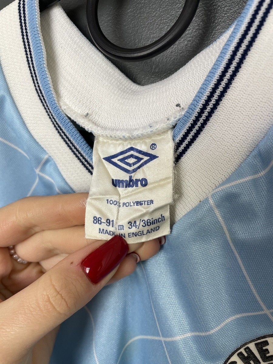 MANCHESTER CITY 1988/1989 HOME FOOTBALL SHIRT UMBRO VINTAGE