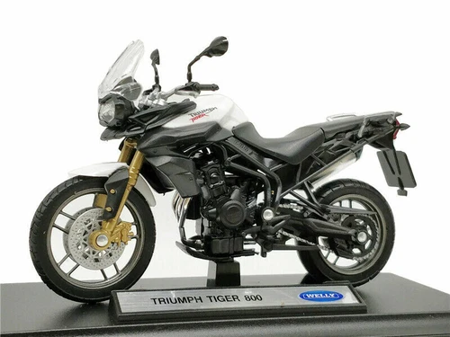 Welly 1:18 Triumph Tiger 800 Motorcycle Bike Model Toy New In Box - Picture 2 of 5