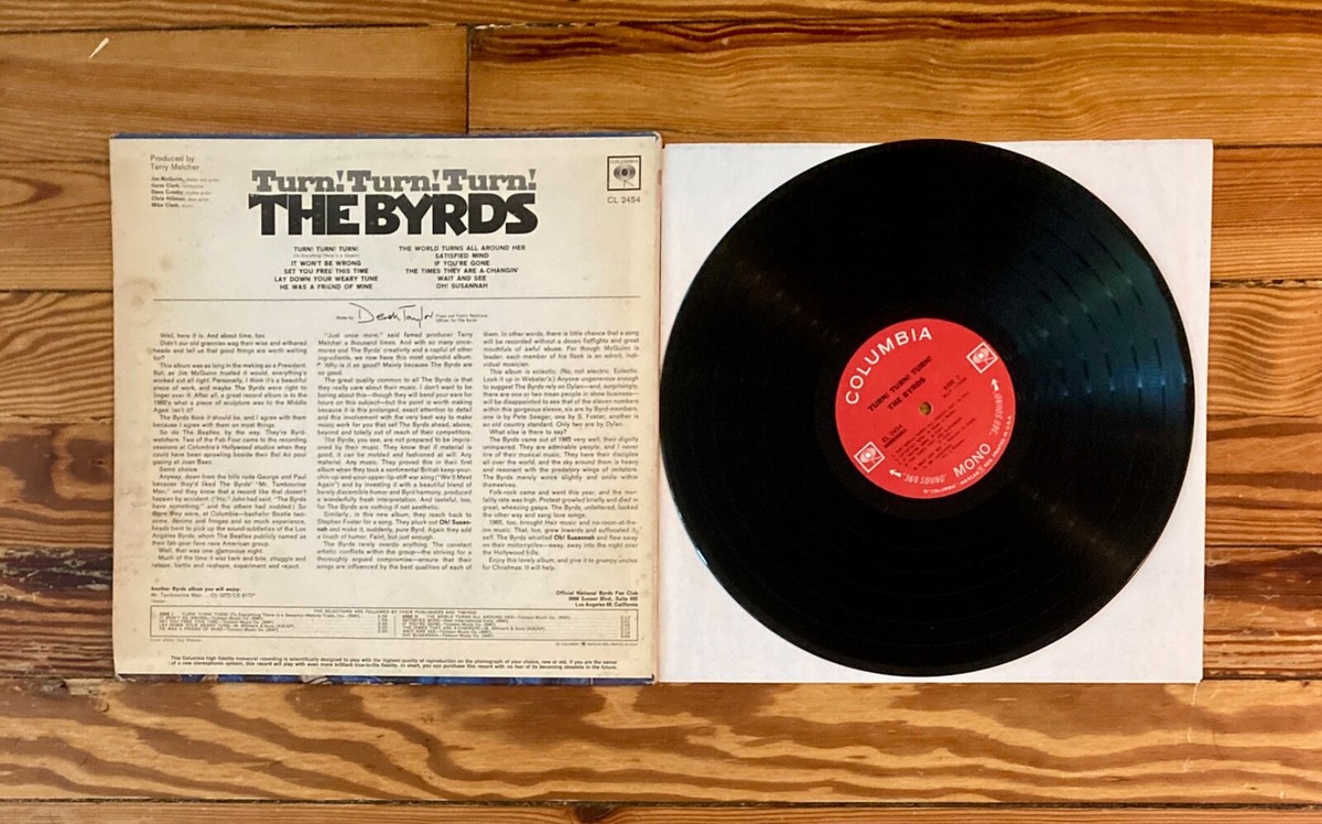 The Byrds: Turn Turn Turn! LP Vinyl US Columbia 1965 Mono Pressing