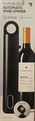 Sharper Image Automatic Universal Wine Bottle Opener With Removable Foil Cutter