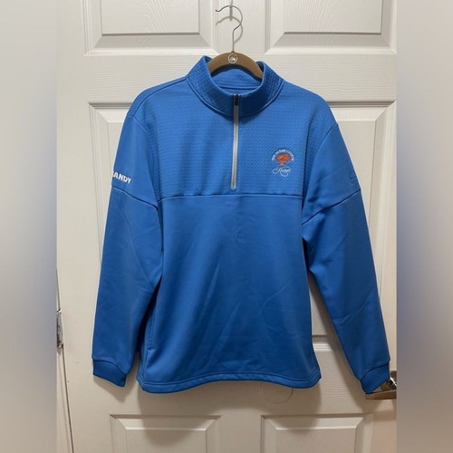 Adidas Climawarm Half Zip Pullover Herren Größe M Blau The Ocean Course Logo