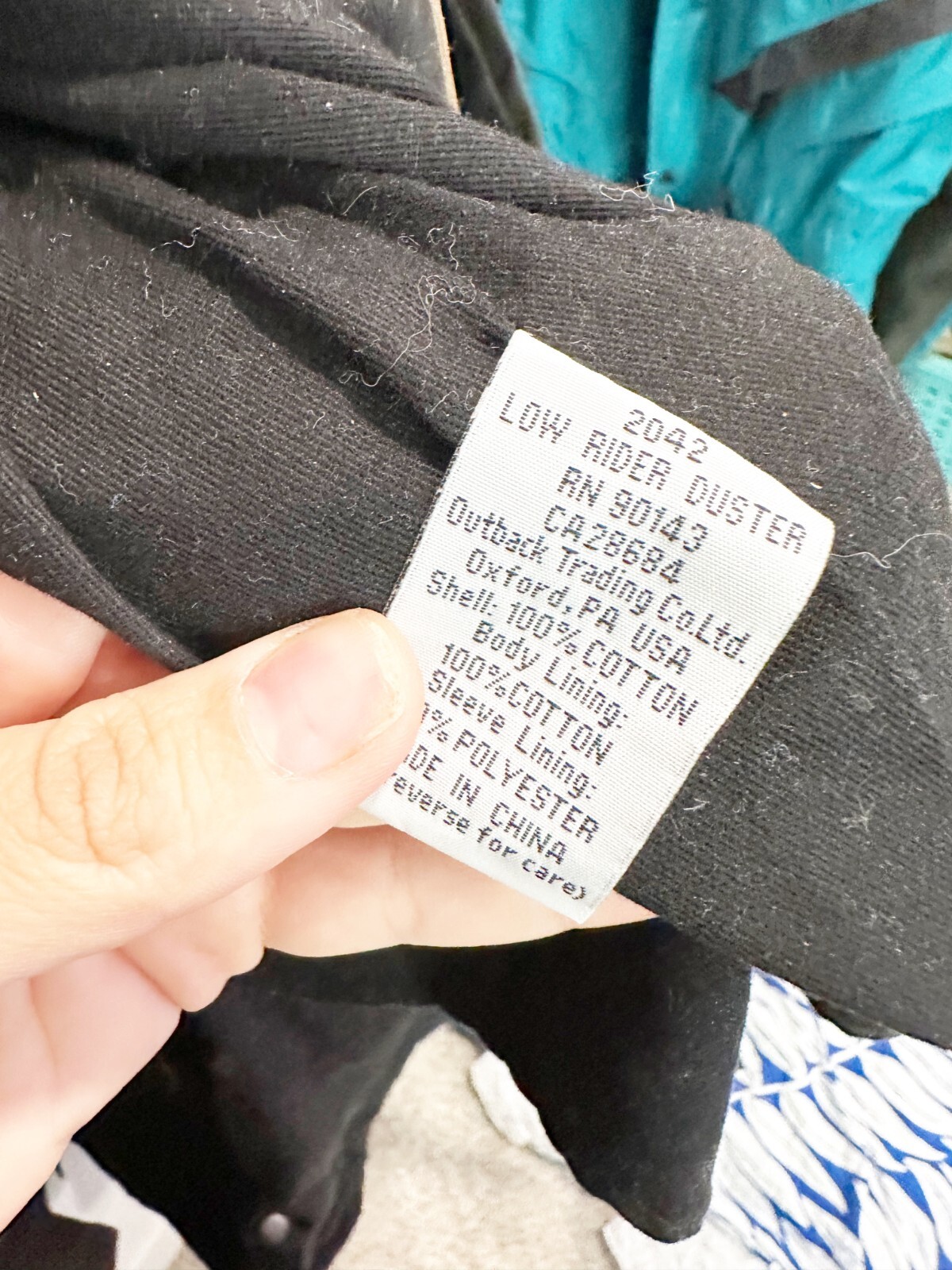 Outback Trading Unisex Oilskin Low Rider Duster Coat Western Black Size MD image 5