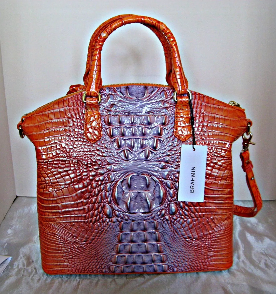 Brahmin Handbag - Large Duxbury Satchel - Daiquiri Ombre 749034365524 