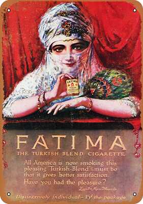 fatima turkish cigarettes poster METAL SIGN - Fatima Turkish Cigarettes - Vintage Look Reproduction