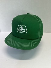 Vtg K Products Pioneer Seed Trucker Hat 6 Panel Snapback Adj Green USA NOS