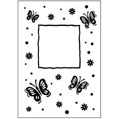 Butterfly Frame Darice Embossing Folder for Cardmaking, Scrapbooking ...