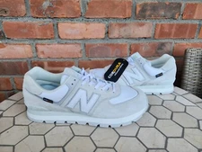 Men Size 17 New Balance 574 Rugged Cordura Suede Mesh Light Grey White 9060 1906