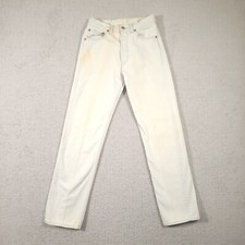 Levis 501 Vintage 90s USA XX Straight Leg Jeans White Bleached 28x32 Act 27x31