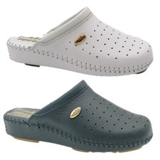 Ciabatte  STILEDIVITA  2181 infermiere pelle bianco o blu antiscivolo dal36 al46