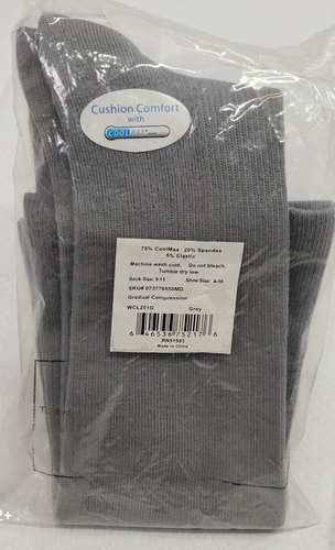 Calze Cool Max Ginocchio Lieve Compressione WCL201G Unisex Grigio Collezione Windsor - Foto 3 di 6