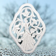 Fensterschmuck, Gro&szlig;, Lady, Holz, Wei&szlig;, Dekoration, Deko, Chabby Chic