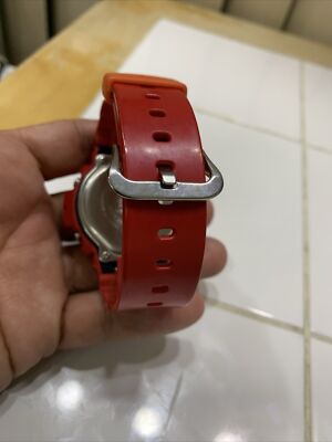 CASIO G-SHOCK DW-6900CB Red Stopwatch Water-Resistant Split Time