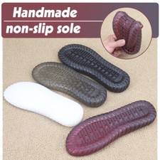 1 Pair Anti Slip Flat Replacement Shoe Soles Hook Thicken Rubber Repair Handmade