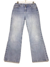 Lands End Bootcut Jeans Womens Size 10 Blue Light Wash Denim Mid Rise Stretch