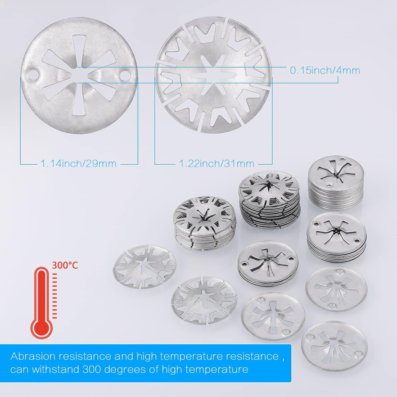 60 Pack Heat Shield Clips Car Exhaust Metal Locking Star Washers Fixing Auto UK eBay