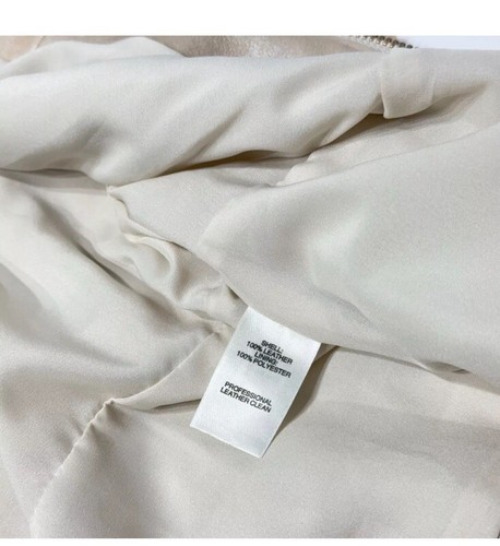 🦄🧥🐩 Chaqueta de Cuero con Cremallera Frontal con Volantes Casa Blanca Mercado Negro Talla M - Imagen 5 de 9