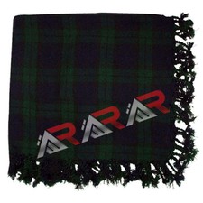 Scottish Kilt Fly Plaid Tartan Black Watch Piper Highland Acrylic Wool 48"x48"