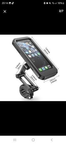 Motorbike Bike Phone Holder Waterproof Case Handlebar For iPhone 15 14 Pro Max - Picture 10 of 13