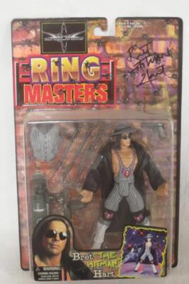 Signed, Sealed WCW Bret Hitman Hart Ring Masters Wrestling Figure NICE Toy Biz