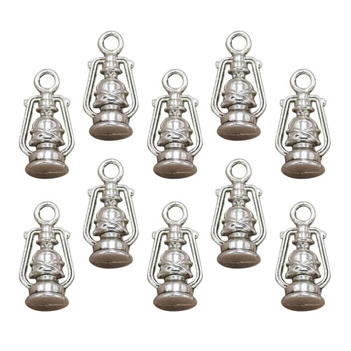 10 PCS Kerosene Lantern Pendant DIY Jewelry Making Accessory - Picture 9 of 11