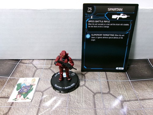 =Halo ActionClix Miniatures Spartan BR55 Battle Rifle with card #003 =