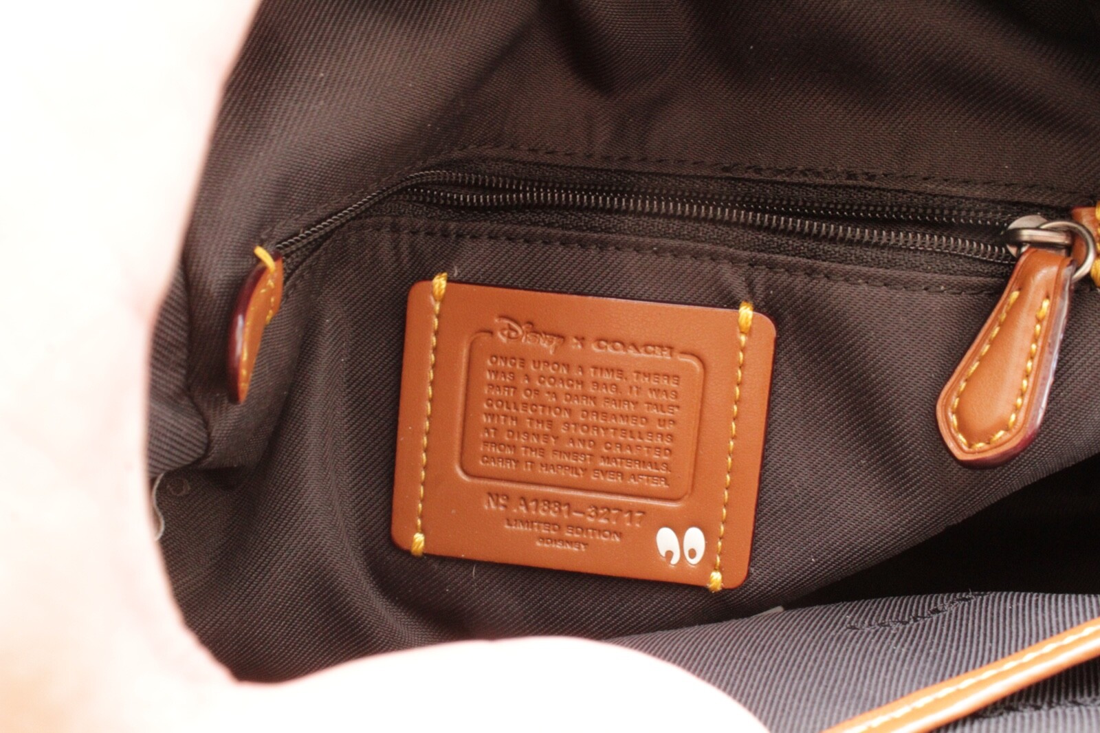 RARE COACH X DISNEY Snow White Leather Dark Fairytale Backpack NEW with Tags image 9