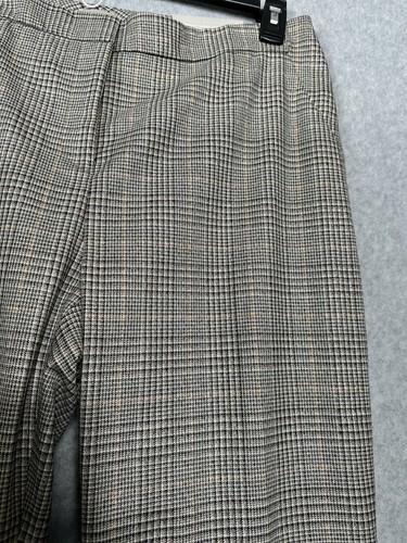 Pantaloni eleganti CHICO’S So Slim Glen a quadri gamba larga taglia 2 R donna 12 R NUOVI - Foto 10 di 11