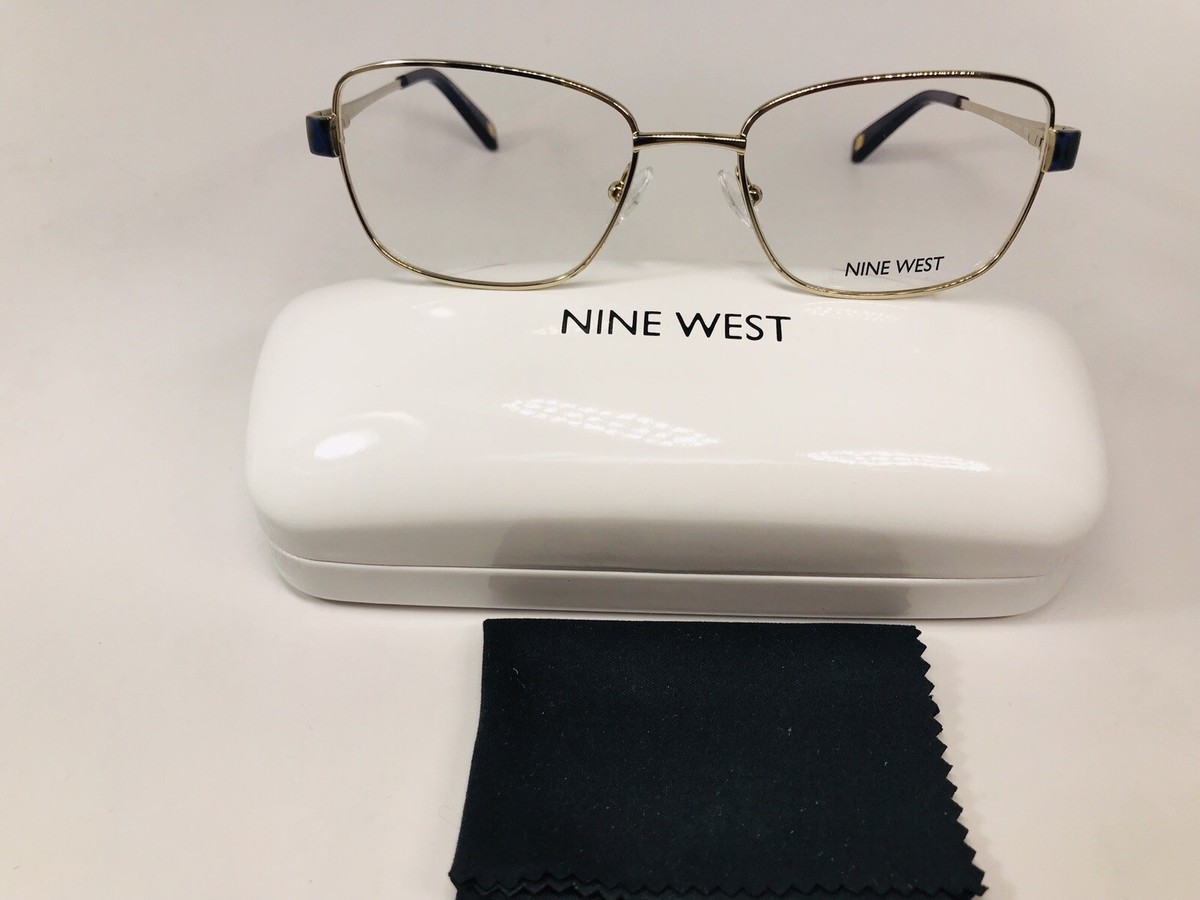 New Nine West NW1068 717 Gold Eyeglasses 51mm with Case 