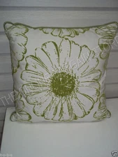 Frontgate Sunflower Artisan Outdoor sofa chair chaise Throw Pillow ginko green