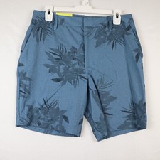 All in Motion Golf Shorts Mens Blue Floral Hawaiian Tech Performance Stretch