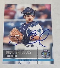 David Banuelos SIGNED 2017 Everett AquaSox Team Card Baltimore Orioles RC Auto