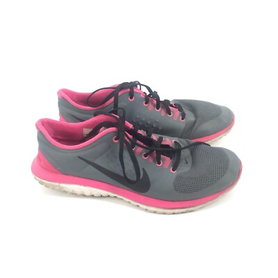 Nike Lite Run 2 Fitsole Athletic Sneaker 9.5 Womens Gray Pink Running Workout