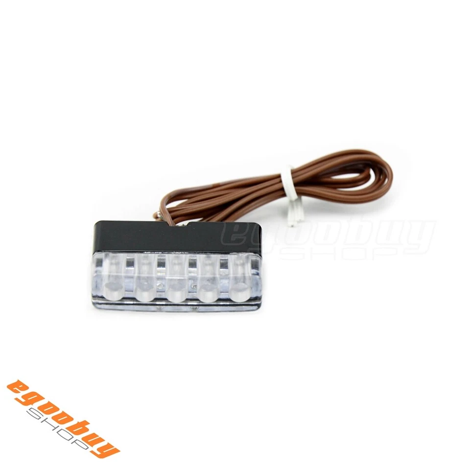 Mini luz de matrícula LED azul universal para motocicleta 4 piezas Foto 2 de 4