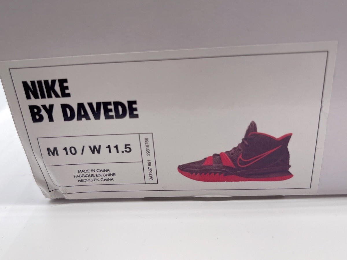 Nike By You ID Kyrie 7 Red Black Basketball Shoes DA7567 991